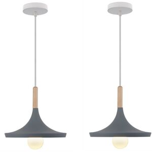 WOTTES 2Pcs Modern Hängelampe Kreative Industrielle Wohnzimmer Küche Einfacher Verstellbarer Pendelleuchte