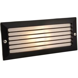 FIRSTLIGHT PRODUCTS Firstlight Brick - 1 Light Outdoor Brick Light Outdoor - Mit Louvre Schwarz, Opalglas IP54, E27