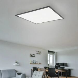Etc-shop - Deckenleuchte Deckenpanel Aufbaupanel Designleuchte Deckenlampe Wohnzimmer, quadratisch weiß opal graphit, 1x led 12 Watt 800 Lumen