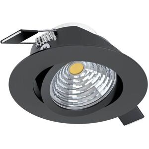 Led Einbauspot Saliceto in Schwarz-matt 6W 450lm 4000K rund - black - Eglo