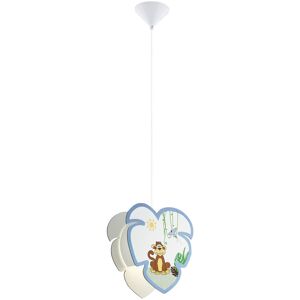 Pendel Lampe Baby Spiel Zimmer Holz Schirm Affen Motiv Jungen Mädchen Tier Hänge Leuchte Eglo 96952