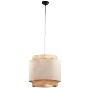 Pendelleuchte Kate in Beige und Braun E27 380mm - beige - Famlights