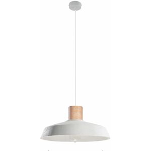 ETC-SHOP Hängeleuchte Essbereich Design Pendelleuchte Lampe Wohnzimmer aus Beton und Holz, braun grau, 1x E27, DxH 40x100 cm