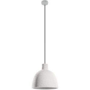 ETC-SHOP Hängeleuchten Beton weiß Hängelampe Esszimmer Pendel Lampe Kuppel Design Deckenstrahler, 1x E27 max. 60W, DxH 28x100