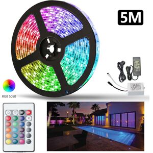 5M led Streifen set . rgb led Stripe 5050 smd. led Strip 30 LEDs. led Band Nicht wasserdicht(IP20). mit 24 Tasten Fernbedienung - Hengda