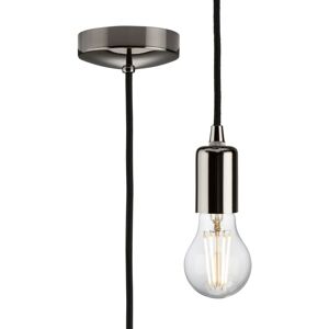 1.8m E27 Suspension Contemporaine - Nickel Noir 230V IP20 80W - Knightsbridge