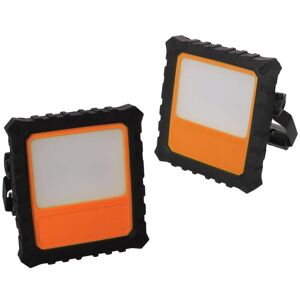 Setpoint - led Akku Baustrahler 2er set zum aufhängen (b 16, h 23, t 6 cm) IP54, 20 Watt