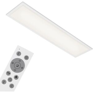 Deckenleuchte Briloner leuchten colour, 24 w, 2400 lm, IP20, weiß, Kunststoff-Metall, Dimmbar, mit Fernbedienung, cct, 100 x 25 x 6,6 cm