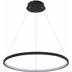 ETC-SHOP Led Hängeleuchte Esstisch Pendelleuchte Ring schwarz led Esszimmerlampe hängend, 1x 29W 1400lm 3000K, DxH 60x120 cm
