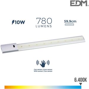 E3/31679 Regleta Led Con Sensor 10W 780Lm 6400K Luz Fria 5,5X59,9Cm EDM