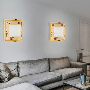 ETC-SHOP 2er Set Wand Decken Lampen Arbeitszimmer Beleuchtung Glas Leuchten im Set inklusive LED Leuchtmittel