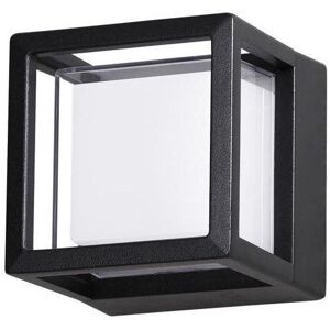 Nova Luce LED Wandleuchte Agosto in Schwarz 6W 420lm IP54 eckig - black