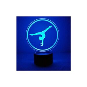 MINKUROW 3D Artistic Gymnastics Nachtlicht USB-betriebener Touch-Schalter Fernbedienung LED-Dekor Optische Täuschung Lampe 3D 7/16 Farben, die Weihnachten