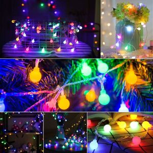 HIASDFLS Multicolor 10m 100 LEDs, 8 Modi Beleuchtung, Fernbedienung 13 Tasten, wasserdicht, geeignet für Außendekoration / Innen, Tannenname, Partyparty