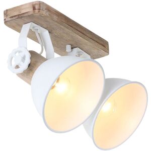 ETC-SHOP Smart Decken Lampe Dimmer Holz Leuchte schwenkbar weiß steuerbar per App Handy Sprache im Set inkl. rgb led Leuchtmittel