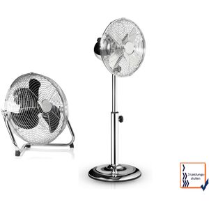 Tristar Set Bodenventilator und Standventilator in silber 3 Leistungsstufen