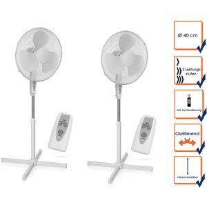 Tristar Standventilator 2er set oszillierend mit Fernbedienung & Timer 3 Leistungsstufen