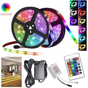 4M led Streifen set . rgb led Stripe 5050 smd. led Strip 30 LEDs. led not wasserdicht(IP20). mit 24 Tasten Fernbedienung - Tolletour