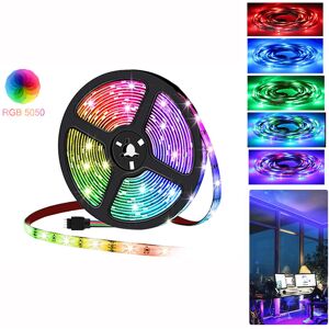 5M led Streifen Leiste set led Strip LichtBand rgb Lichterkette 30LEDs 5050SMD mit 44 Tasten Fernbedienung - Tolletour