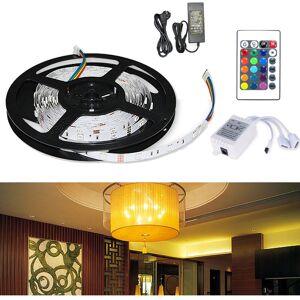 VINGO 3M LED Streifen Lichtband Beleuchtung LED Strip Lichterkette RGB LED Stripe Band Strip Farbwechsel 30LEDs IP20 mit 24 Tasten Fernbedienung