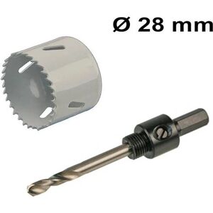 HOFTRONIC™ Bohrlochsäge Set Ø 28 mm Bi-Metall + Adapter mit Bohr bester Preis