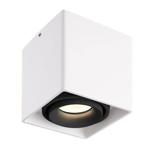 HOFTRONIC™ Dimmbare LED Deckenaufbaustrahler Esto Weiß mit schwarzem Abdeckring IP20 Schwenkbar Exkl. GU10 Lichtquelle