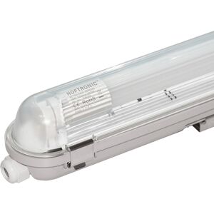 Hoftronic 10x LED Wannenleuchte IP65 120 cm Vernetzbar 3000K Inkl. 18 Watt LED Röhre Edelstahl-Clips