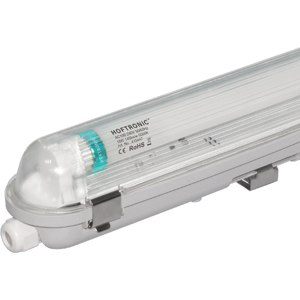 Hoftronic LED Wannenleuchte 120 cm - IP65 Wasserdicht - 18 Watt 2520 Lumen (140lm/W) - Erzetzt 45 Watt - 6000K Tageslichtweiß - Inkl. LED Röhre - Flimmerfrei - Verknüpfbar - T8 (G13) Fassung