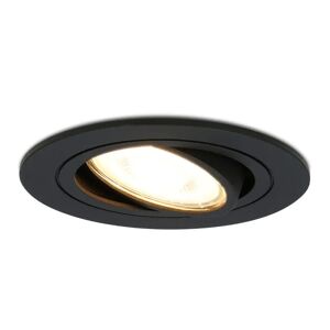 HOFTRONIC™ Miro dimmbare LED-Downlight - Neigbarer Spot - 2700K - Mattschwarzes Aluminium - 5 Watt - Auswechselbare GU10-Lichtquelle - IP20 für Innenräume