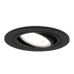 HOFTRONIC™ Miro dimmbare LED Einbaustrahler - Neigbarer Spot - 6000K - Mattschwarzes Aluminium - 5 Watt - Auswechselbare GU10-Lichtquelle - IP20 für Innenräume