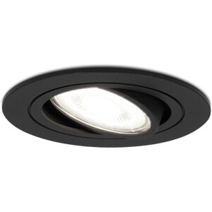 HOFTRONIC™ Miro dimmbare LED Einbaustrahler - Neigbarer Spot - 6000K - Mattschwarzes Aluminium - 5 Watt - Auswechselbare GU10-Lichtquelle - IP20 für Innenräume