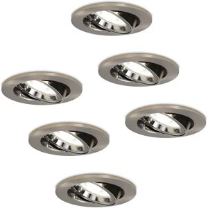 HOFTRONIC™ Komplettset 6 Stück Dimmbare LED Einbaustrahler Lublin 5 Watt  6400K Spot Schwenkbar IP20