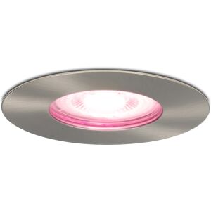 Hofronic Intelligenter WiFi Dimmbare RGBWW LED Einbaustrahler Bari Edelstahl GU10 5,5 Watt IP65 spritzwassergeschützt