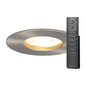 HOFTRONIC™ Satz von 8 dimmbarer LED-Einbaustrahlern Bari Edelstahl GU10 5 Watt 2700K IP65 spritzwassergeschützt inkl. Fernbedienung