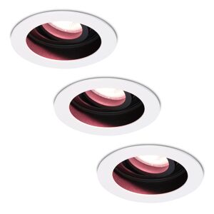 Hofronic Satz von 3 intelligenten WiFi LED-Einbaustrahler Laredo RGBWW Schwenkbar IP20