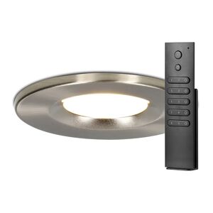 HOFTRONIC™ Komplettset 16 Stück dimmbaren LED Einbaustrahlern Edelstahl Venezia 6 Watt 2700K IP65 inkl. Fernbedienung