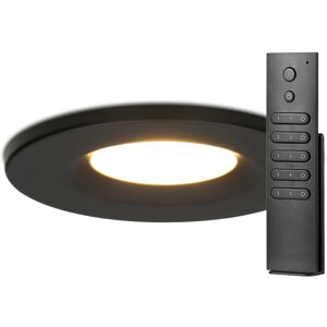 HOFTRONIC™ Komplettset 20 Stück dimmbarer LED Einbaustrahlern Schwarz Venezia 6 Watt 2700K IP65 inkl. Fernbedienung