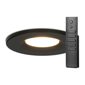 HOFTRONIC™ Komplettset 12 Stück dimmbarer LED Einbaustrahlern Schwarz Venezia 6 Watt 2700K IP65  inkl. Fernbedienung