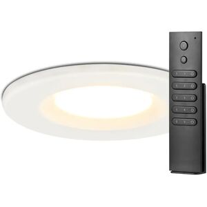 HOFTRONIC™ Set mit 12 Stück dimmbarer LED Einbaustrahlern weiß Venezia 6 Watt 2700K IP65 inkl. Fernbedienung