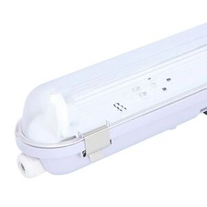 HOFTRONIC™ LED Feuchtraumleuchte 60 cm - IP65 wasserdicht - Edelstahl-Clips - verknüpfbar - 1x T8 Fassung