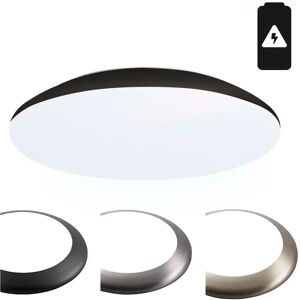 HOFTRONIC™ LED Deckenleuchte mit Notstromakku 18W 6500K - 2100lm  - IK10 - Ø30 cm - Schwarz - IP65