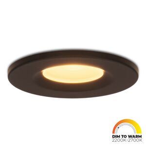 HOFTRONIC™ Dimmbarer LED Einbaustrahler schwarz Venezia 6 Watt 2200-2700K IP65 - Dim to warm