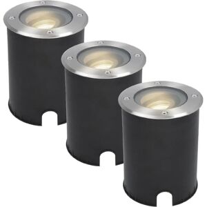 HOFTRONIC™ 3x Lilly dimmbarer LED Bodenstrahler - Schwenkbar - befahrbar - Rund - Edelstahl -  4000K - 5 Watt - IP67 wasserdicht - 3 Jahre Garantie