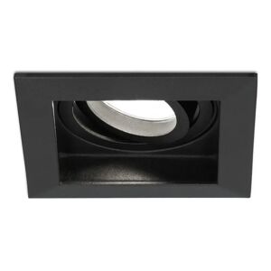 HOFTRONIC™ Fresno LED Einbaustrahler Eckig - Schwenkbar - 5W 400lm - GU10 6400K Kaltweiß Dimmbar - Schwarz - IP20 Deckenspots für innen