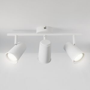 HOFTRONIC™ Riga LED Deckenleuchte 3 flammig Weiß - Schwenkbar und Dimmbar - 3 Strahler - GU10 6000K Tageslichtweiß - Deckenlampe für Wohnzimmer - Aufbau Deckenspot