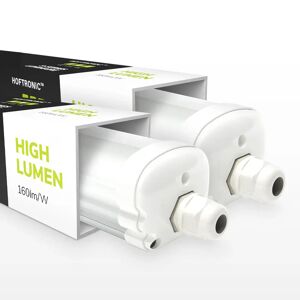 HOFTRONIC™ 2er Set LED Feuchtraumleuchten 150 cm - IP65 Wasserdicht - 32 Watt 5120 Lumen (160lm/W) - 4000K Neutralweiß - Verknüpfbar - IK07 - Tri-Proof-Deckenleuchten