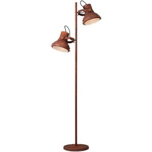 Brilliant Lampe Frodo Standleuchte 2flg Rostfarbend 2x A60, E27, 60w, Geeignet - Neu Braun