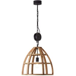 Brilliant Lampe Matrix Nature Pendelleuchte 47cm Antik Holz/schwarz Korund 1x - Neu Braun