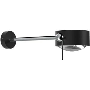 Top Light Puk Maxx Side Single Wandleuchte schwarz matt-chrom    20cm   Linse klar / Linse matt   LED