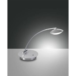 Fabas Luce Kugelgelenk Tischleuchte HALE 8W 700lm warmweiß 3-Stufen-Touchdimmer - Alu...